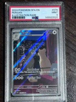 Pokemon TCG Persian Shrouded Fable Holo Illustration Card 078/064 PSA 9 - Image 1