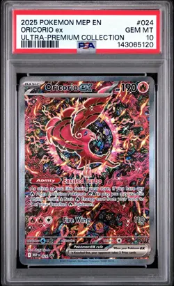 2025 Pokemon Oricorio ex #024 PSA 10 Gem Mint Ultra Premium Collection - Image 1