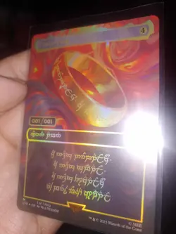 *SEE DSCR CUST0M MADE* Mtg The One Ring Foil, The Lord of the Rings, 1/1 Elvish - Image 3