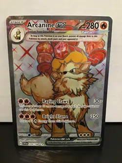 Arcanine EX 224/198 Ultra Rare Pokemon Scarlet & Violet Holo - Image 1