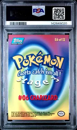 1999 TOPPS POKEMON THE MOVIE EDITION FOIL #E6 CHARIZARD #6 PSA 7 - Image 2