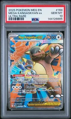 POKEMON MEGA KANGASKHAN ex 2025 MEGA EVOLUTION #164 ULTRA RARE PSA 10 - Image 1