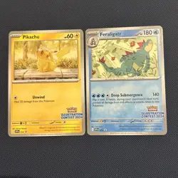 Pokemon TCG Pikachu And Feraligatr Illustration Contest 2024 Promo - Image 1