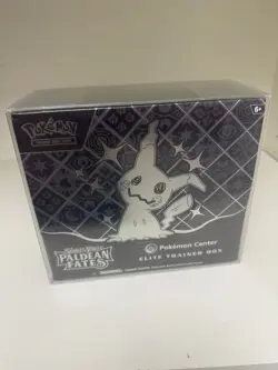 🔥🔥Pokemon Center Paldean Fates Pokemon ETB in Acrylic Plastic Case 🔥🔥 - Image 2