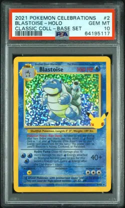 PSA 10 - 2021 Pokemon Celebrations Base Blastoise Holo #2/102 - GEM MINT! - Image 1