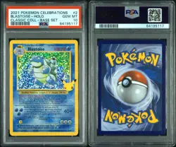 PSA 10 - 2021 Pokemon Celebrations Base Blastoise Holo #2/102 - GEM MINT! - Image 3