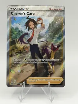 Cherens Care GG58/GG70 Crown Zenith Galarian Gallery Full Art Pokemon Card - Image 1