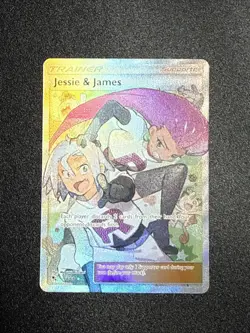 Pokemon TCG Hidden Fates Trainer Jesse and James Ultra Rare Full Art Card 68/68 - Image 1