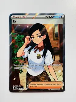 Pokemon TCG Prismatic Evolutions Eri Full Art Trainer Ultra Rare Card 136/131 - Image 1
