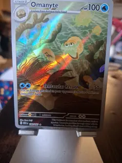 Pokemon Omanyte 180/165 Sv: Scarlet & Violet 151 Illustration Rare Holo 100 HP - Image 1
