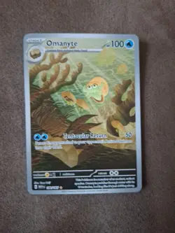 Pokemon Omanyte 180/165 Sv: Scarlet & Violet 151 Illustration Rare Holo 100 HP - Image 5