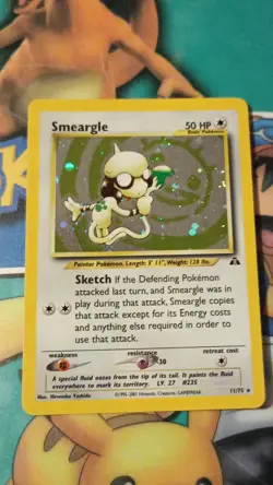 Pokemon Smeargle Holo Rare Unlimited 11/75 Neo Discovery 50 HP Basic English - Image 1