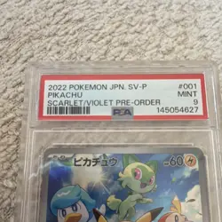 Pokemon Pikachu SV-P Promo Holo 001/SV-P Scarlet/Violet Japanese PSA 9 2022 - Image 3