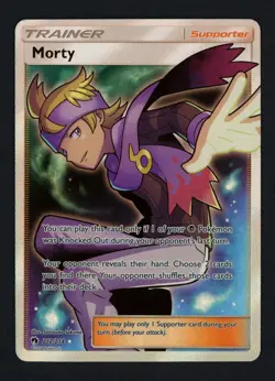 Morty 212/214 SM - Lost Thunder Holofoil Ultra Rare Pokemon TCG - Image 1
