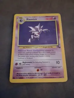 Pokemon TCG Haunter Fossil Unlimited 1999 6/62 Holo Rare LP Vintage WOTC - Image 1