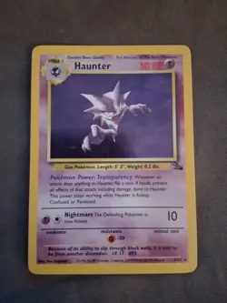 Pokemon TCG Haunter Fossil Unlimited 1999 6/62 Holo Rare LP Vintage WOTC - Image 2