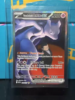 Pokemon Ascended Heroes Team Rocket’s Mewtwo EX Secret Rare Full Art CHASE #284 - Image 1