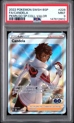 2022 POKEMON SWSH BLACK STAR PROMO #228 FULL ART/CANDELA PSA 9 - Image 1