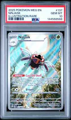 2025 POKEMON MEG EN-MEGA EVOLUTION ILLUSTRATION RARE #137 NINJASK PSA 10 - Image 1