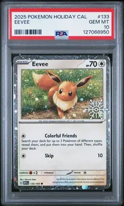 POKEMON EEVEE 2025 HOLIDAY CALENDAR #133 PSA 10 - Image 1