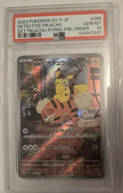 Pokemon Detective Pikachu 098/SV-P Holo Promo SV-P PSA 10 Japanese - Image 1