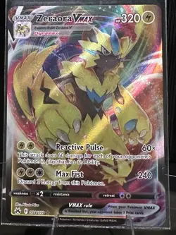Pokemon Zeraora VMAX 054/159 Crown Zenith Ultra Rare Full Art Holo 320 HP - Image 1