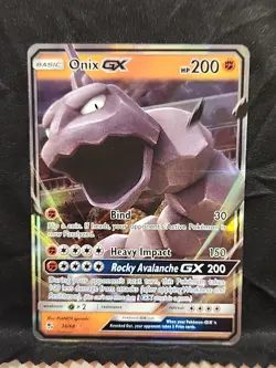 Pokemon TCG Onix GX Hidden Fates Holo Ultra Rare Card 36/68 - Image 1