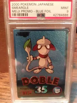 PSA 9 Smeargle Meiji Blue Foil - Pokemon Promo - Image 1