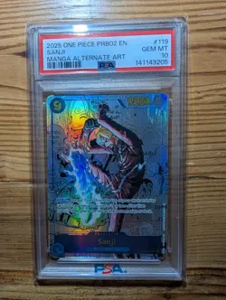Sanji - OP06-119 (Manga) PRB02 Premium Booster -The Best- Vol. 2 Foil PSA 10 - Image 1