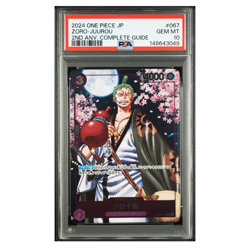 PSA 10 One Piece Card Zoro-Juurou OP05-067 2nd ANNIVERSARY COMPLETE GUIDE JPN - Image 1