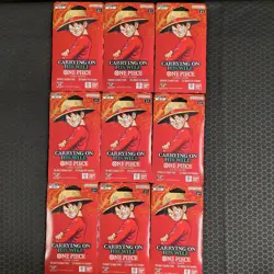 One Piece TCG OP-13 Carrying On His Will Sleeved Booster Pack Lot of 9 English - Image 1