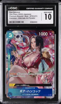 2024 ONE PIECE JPN COMMON ALTERNATE ART BOA HANCOCK CGC 10 GEM MINT - Image 1