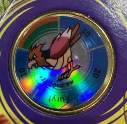 1999 Hasbro Pokemon Battling # 21 Spearow Gold Coin Game Nintendo RARE - Image 1