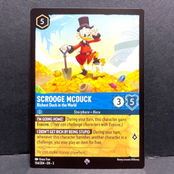 2024 DISNEY LORCANA INTO THE INKLANDS SCROOGE McDUCK 154/204 SUPER RARE - Image 1