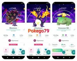 Pokemon Shiny Gigantamax Charizard / Blastoise / Venusaur -Dark Skies Background - Image 1