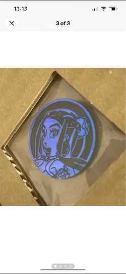 Rare Pokemon Trading Card Games Nessa Blue Plastic Coin - Image 1