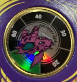 1999 Hasbro Pokemon Battling # 33 Nidorino Gold Coin Game Nintendo RARE - Image 2