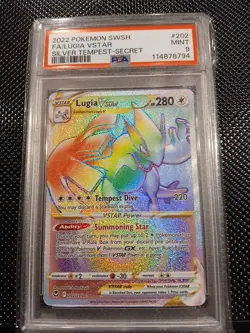 PSA 9 MINT Lugia Vstar Secret Rare Pokemon Silver Tempest 202/195 - Image 2