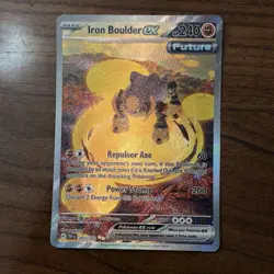 Pokemon Temporal Forces Iron Boulder ex 207/162 Special Illustration Rare Holo - Image 1