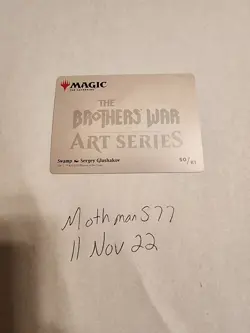 Swamp - Gold Stamped The Brothers War Art Series MTG Magic Card #50/81 - Image 2