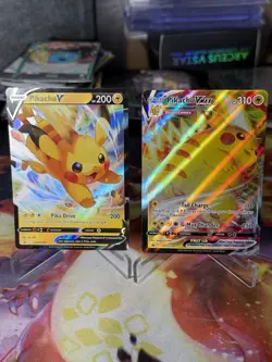 Pokemon Card TCG - Pikachu V & VMAX SWSH285 SWSH286 Black Star Promos - Image 1
