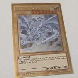YugiOh 1x Blue-Eyes White Dragon MVP1-ENG55 1st Edition Gold Rare - Image 1