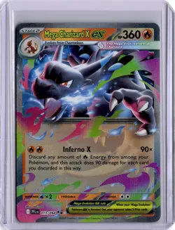 Mega Charizard X ex Phantasmal Flames Double Rare ME02 013/094 Holo Pokemon Card - Image 1