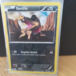 Pokemon Card Sandile 56/106 Flashfire Reverse Holo - Image 1