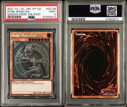 Dark Magician Yugioh 2021 GFTP-EN128 Ghost Rare 1st Edition PSA 9 - Image 1