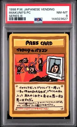 1998 Pokemon Japanese Vending Series III 3 ImakuniU's PC PSA 8 Graded Card 627 - Image 1