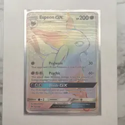 Espeon GX Secret Rare Full Art Holo SM Base Set 152/149 Pokemon TCG Card - Image 1
