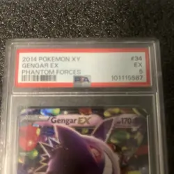 2014 Pokemon XY Gengar EX PHANTOM FORCES Pokemon Card PSA 5 - Image 3