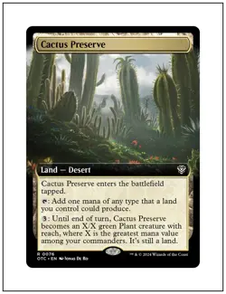 1x Cactus Preserve, Extended Art, Magic the Gathering MTG NM - Image 1