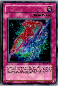 ERROR MISPRINT Yugioh Exchange of the Spirit RP01-EN099 Retro Pack Secret Rare - Image 1